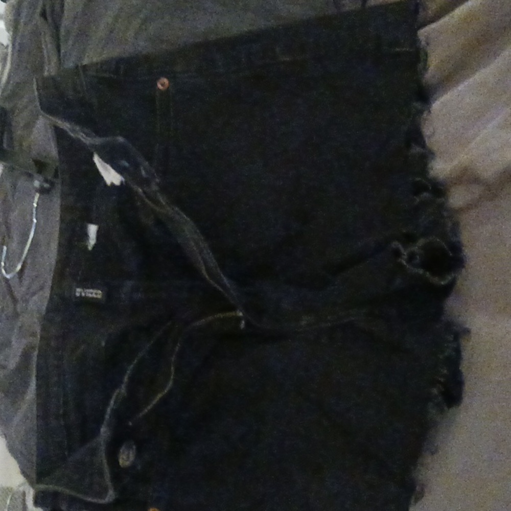 Black cut off.jean shorts high rise size size 8